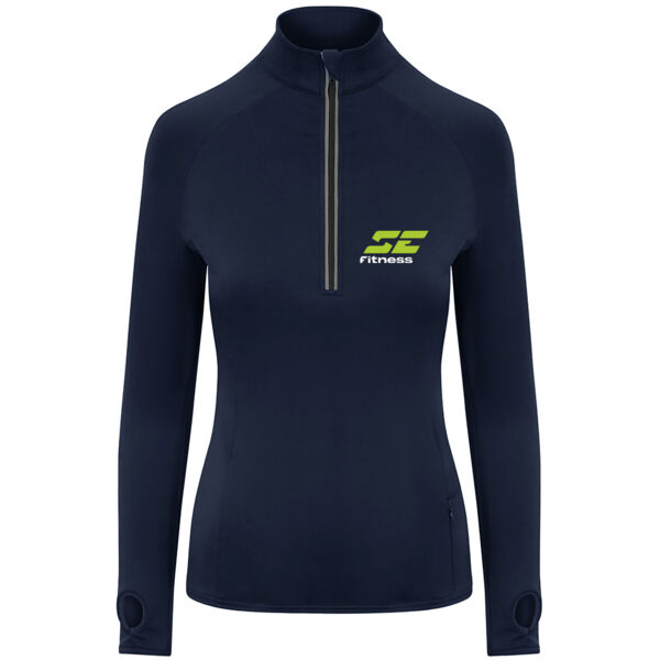 SE Fitness  - Cool-Flex Girlie Half Zip Top Thumbnail